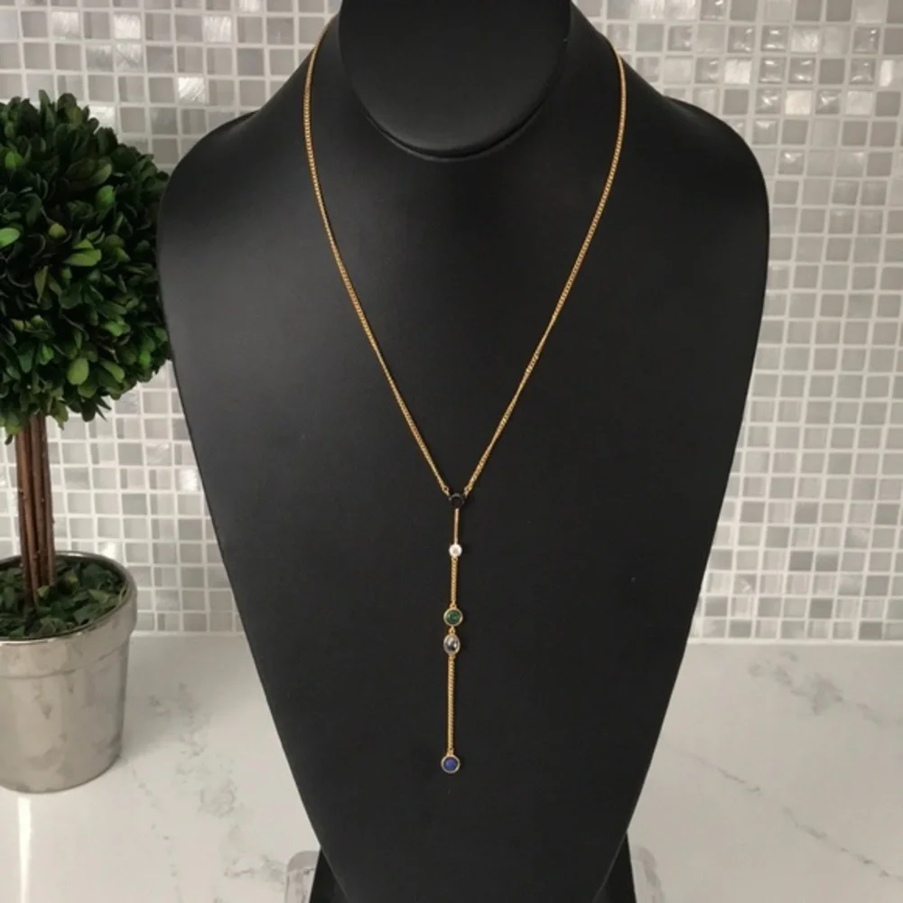 Belkin New (I) Gold drop necklace